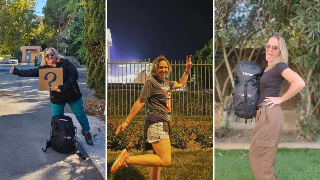 3 voya-joueuses qui ont poussé jusqu'au bout le concept de voyage-mystère : Claire-Emmanuelle, Bénédicte et Alexandra, le trio d'inconnues de l'édition 2025 de On The Road a Game